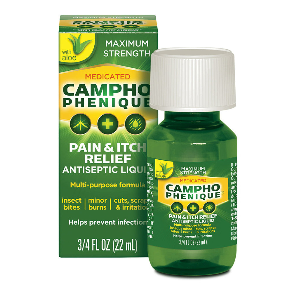 Campho-Phenique Medicated Pain And Itch Relief Antiseptic Liquid, Original Formula, 0.75 oz